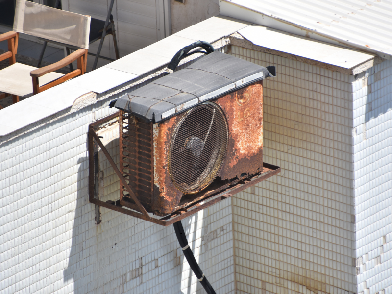 rusted air conditioner