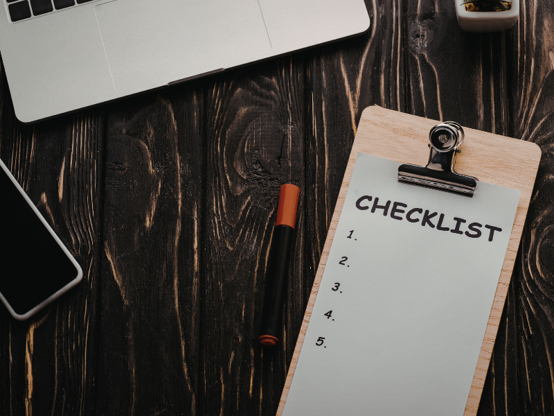 Checklist On Desk